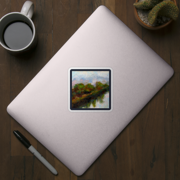 Reflected Trees Landscape Art by DonWillisJrArt